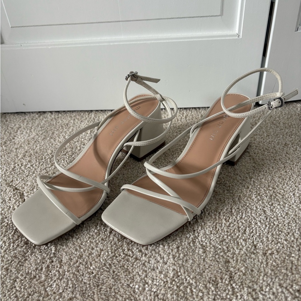 Madden Girl White Strappy Heels